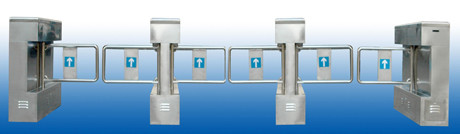 Exhibition Smart Pedestrian Barrier Gate For Rfid Door Access Control ...
